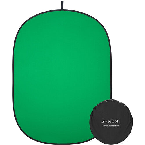 Westcott Collapsible 2-in-1 Gray and Green Screen Backdrop (5 x 6.5')