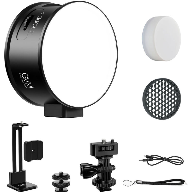 GVM 7SM Double-Sided Mini On-Camera Bicolor & RGB LED Video Light