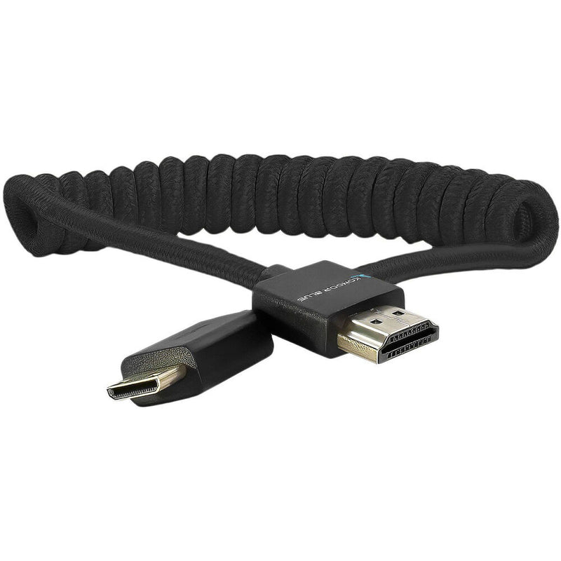 Kondor Blue Coiled Mini-HDMI to&nbsp;HDMI Cable (Black, 12 to 24")