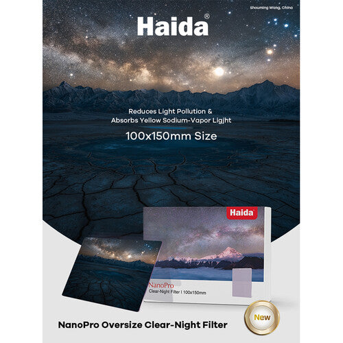 Haida Oversized NanoPro MC Optical Glass Clear-Night Filter (100 x 150mm)