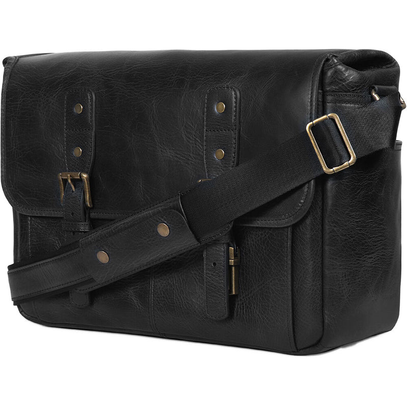 MegaGear Torres Pro Leather Vintage Messenger Bag (Black)