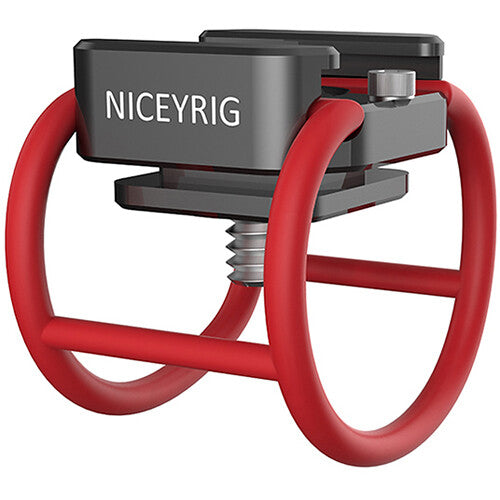 Niceyrig Cold Shoe Mount with 1/4"-20 Screw & Rubber Band Mount