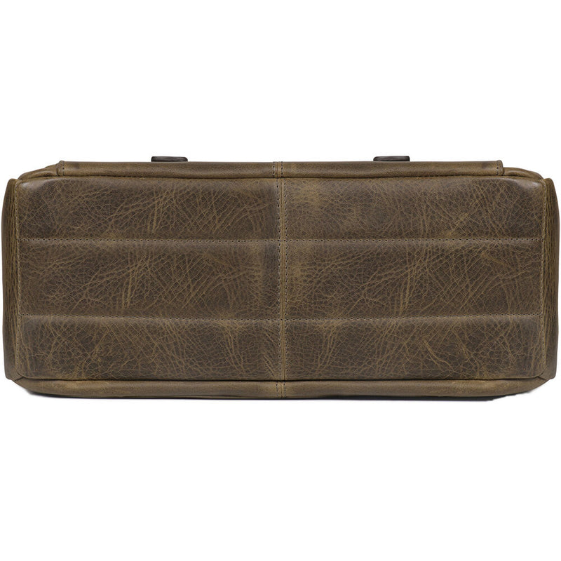 MegaGear Torres Pro Leather Vintage Messenger Bag (Olive)