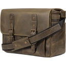 MegaGear Torres Pro Leather Vintage Messenger Bag (Olive)