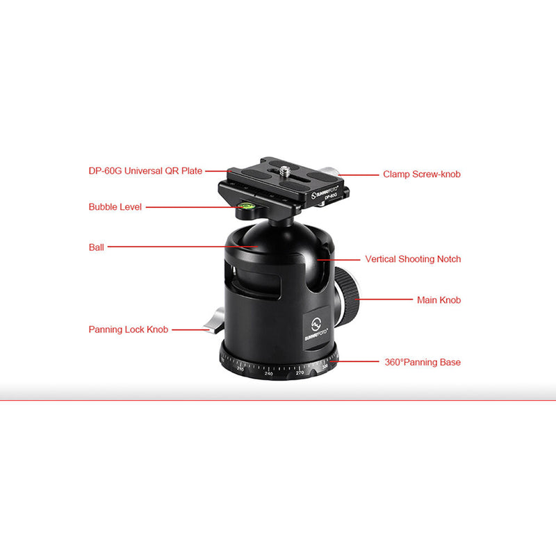 Sunwayfoto EB-52 EPIC Series Traveler Ball Head