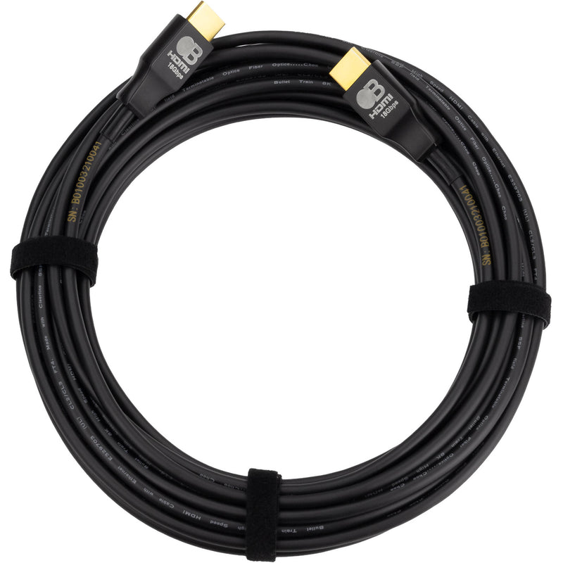 Bullet Train 5K Premium Active Optical HDMI Cable with Cleerline SSF Fiber Optic Strands (32.8')