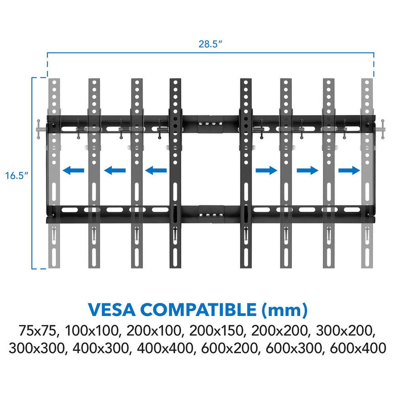 Mount-It! Low-Profile Tilting Wall Mount for 32 to 65" Displays