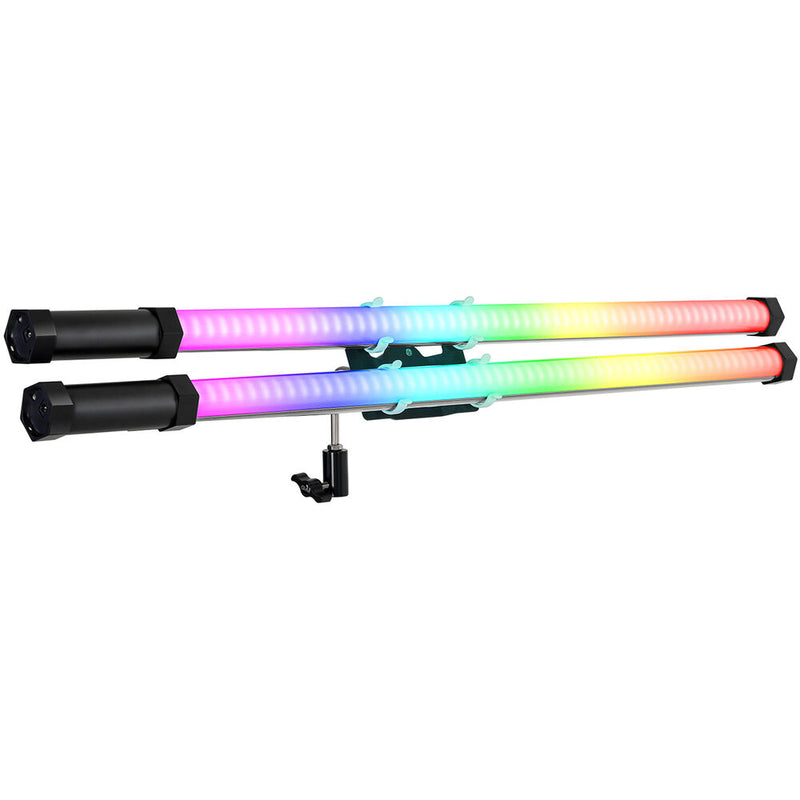 GVM RGB LED Tube Wand 2-Light Kit with Internal Battery and Bracket