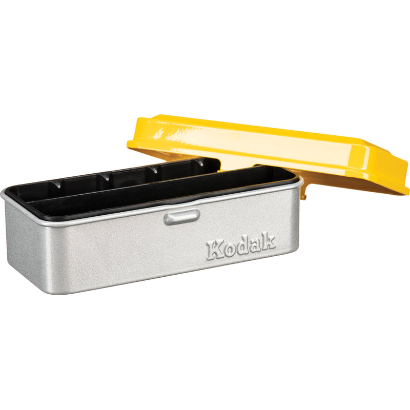 Kodak Steel 120/135mm Film Case (Yellow Lid/Silver Body)