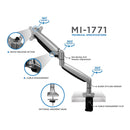 Mount-It! Single-Monitor Desk Arm Mount for 13 to 27" Monitors (Silver)