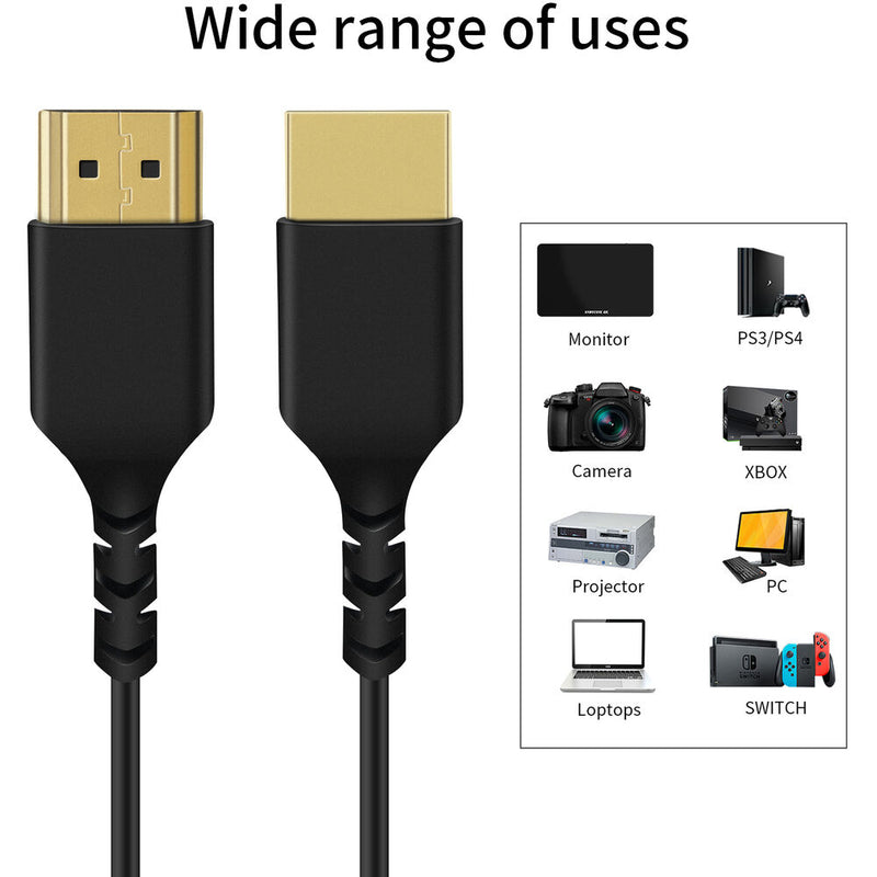 ANDYCINE Reflex Ultra-Thin High-Speed HDMI Cable with Ethernet (2.5')