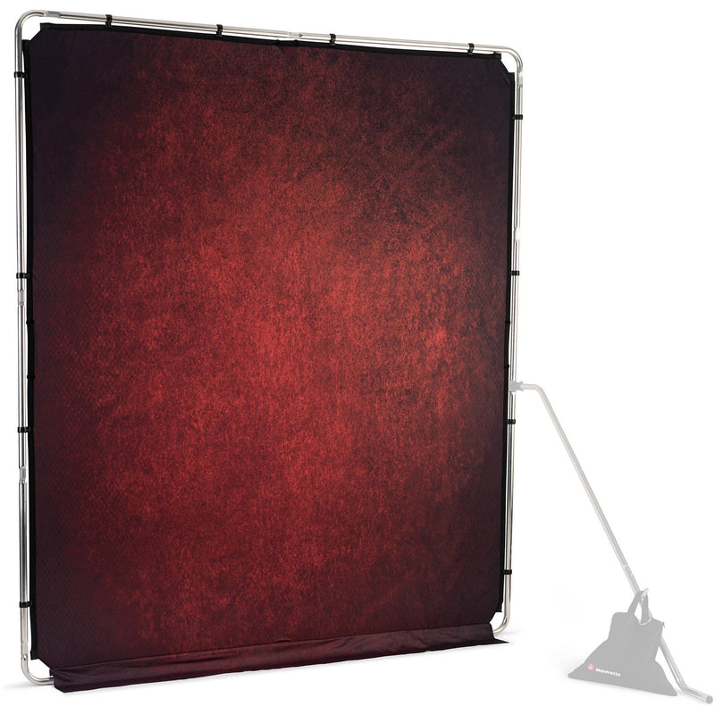 Manfrotto EzyFrame Vintage Background Kit (6.5 x 7.5', Crimson)