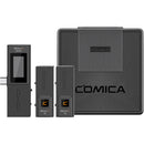 Comica Audio VDLive10 Ultracompact 2-Person Digital Wireless Microphone System for Cameras & USB Type-C Devices (Black, 2.4 GHz)