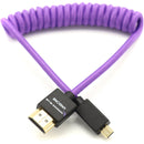 Kondor Blue Gerald Undone Braided Coiled High-Speed Micro-HDMI to&nbsp;HDMI Cable (Limited Purple Edition, 12 to 24")