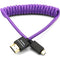 Kondor Blue Gerald Undone Braided Coiled High-Speed Micro-HDMI to&nbsp;HDMI Cable (Limited Purple Edition, 12 to 24")