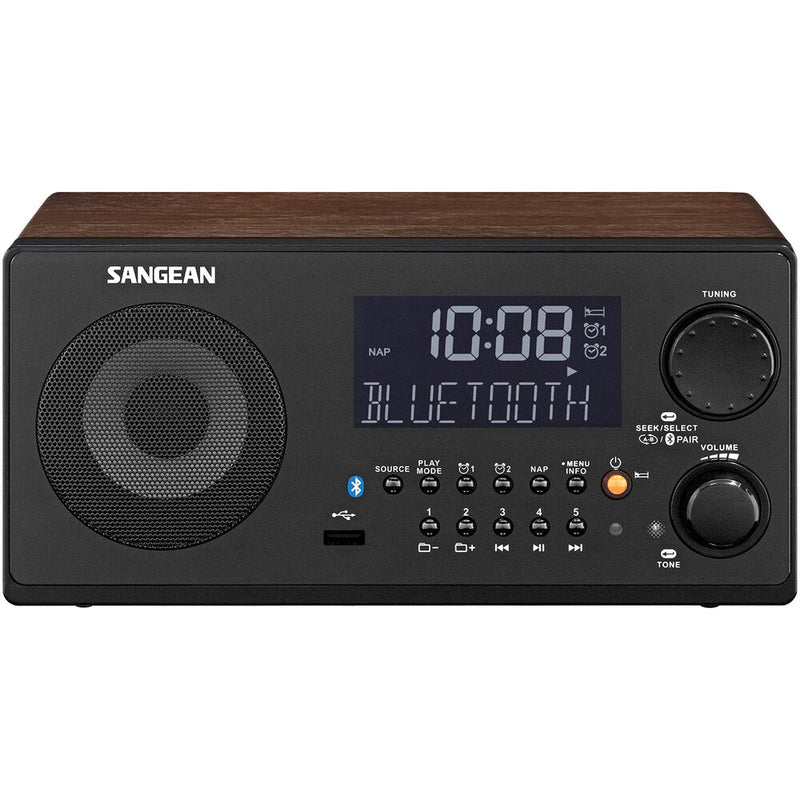 Sangean WR-22 Digital AM/FM Radio with Bluetooth (Walnut)