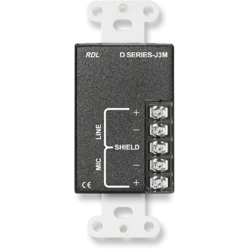 RDL DB-J3M XLR & 3.5mm Input Assembly (Black)