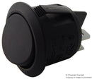 MULTICOMP R13-244A-02-BB-0A Rocker Switch, Round, Non Illuminated, DPST, On-Off, Black, Panel, 20 A