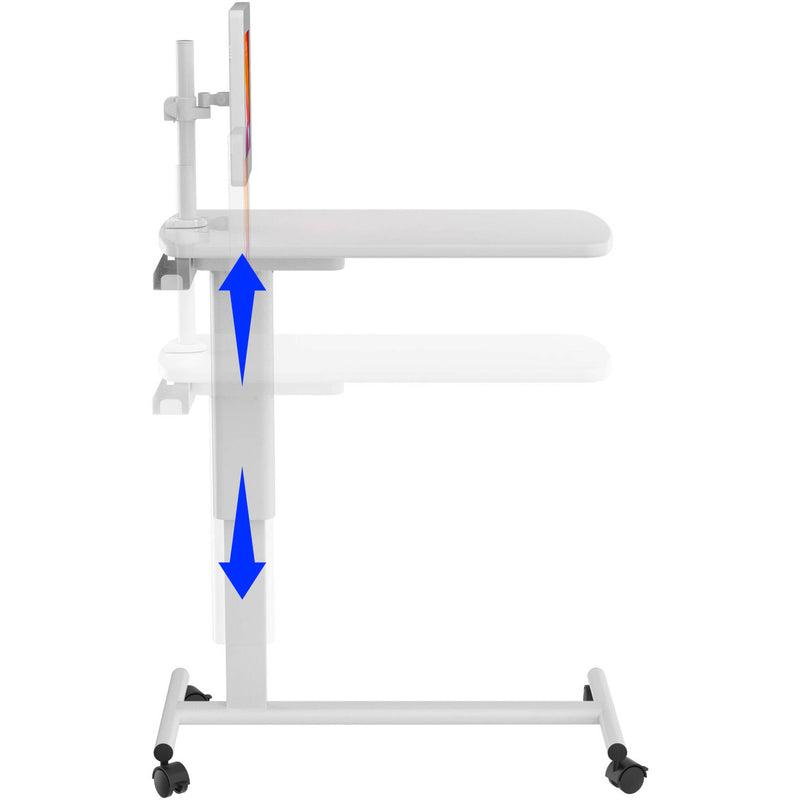 CTA Digital Height-Adjustable Rolling Medical Workstation Cart with Security Enclosure