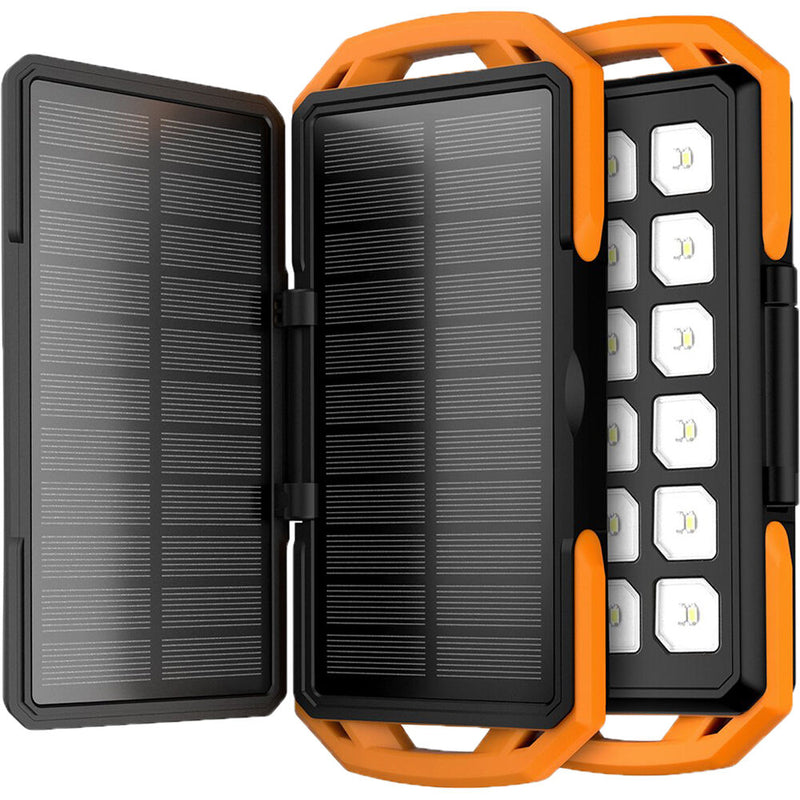 ToughTested 10,000 mAh Dual Solar Switchback Power Pack with LED Light Panel