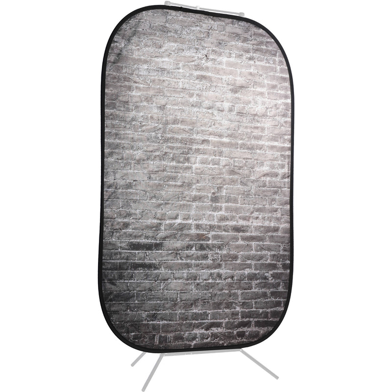 Manfrotto Collapsible Background (5 x 7', Painted White Brick/Gray Brick)