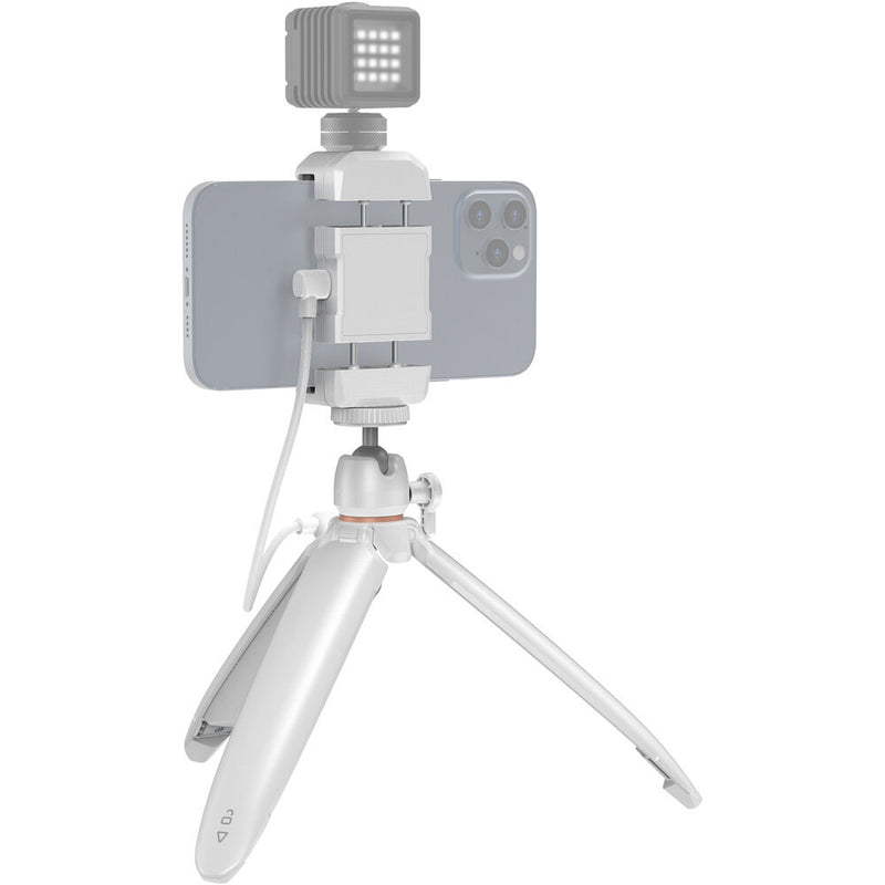 SmallRig Charging Tripod with Smartphone Holder (Pearl White)