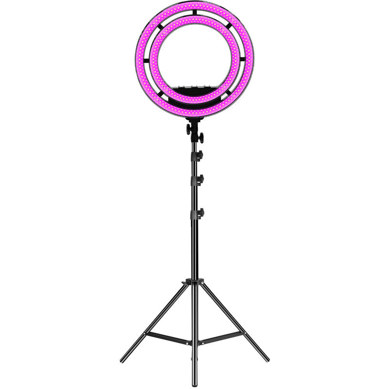 GVM Bi-Color RGB LED Soft Double Ring Light (18")