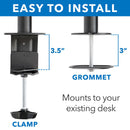 Mount-It! Quad-Monitor Desk Mount for 19 to 32" Displays