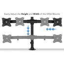 Mount-It! Dual Monitor Desk Mount for 13 to 27" Displays