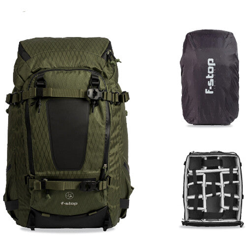 f-stop TILOPA 50L DuraDiamond Travel & Adventure Camera Backpack Bundle (Cypress Green)