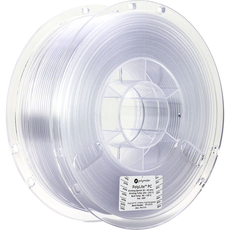 Polymaker PolyLite PC 3D Printing Filament 2.2 lb (2.85mm Diameter, Transparent)