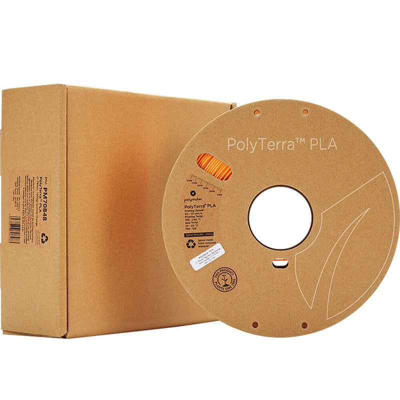 Polymaker PolyTerra PLA Eco Friendly 3D Printing Filament 2.2 lb (1.75mm Diameter, Sunrise Orange)