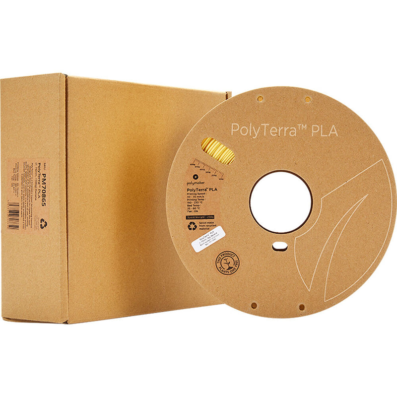 Polymaker PolyTerra PLA Eco Friendly 3D Printing Filament 2.2 lb (1.75mm Diameter, Banana)