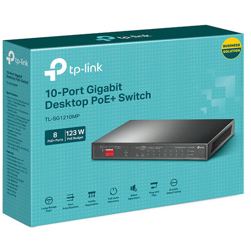 TP-Link TL-SG1210MP 10-Port Gigabit PoE+ Compliant Unmanaged Network Switch