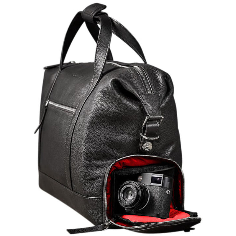 Oberwerth Weekender Nelson S Red Dot Edition Leather Camera Bag (Black/Red)