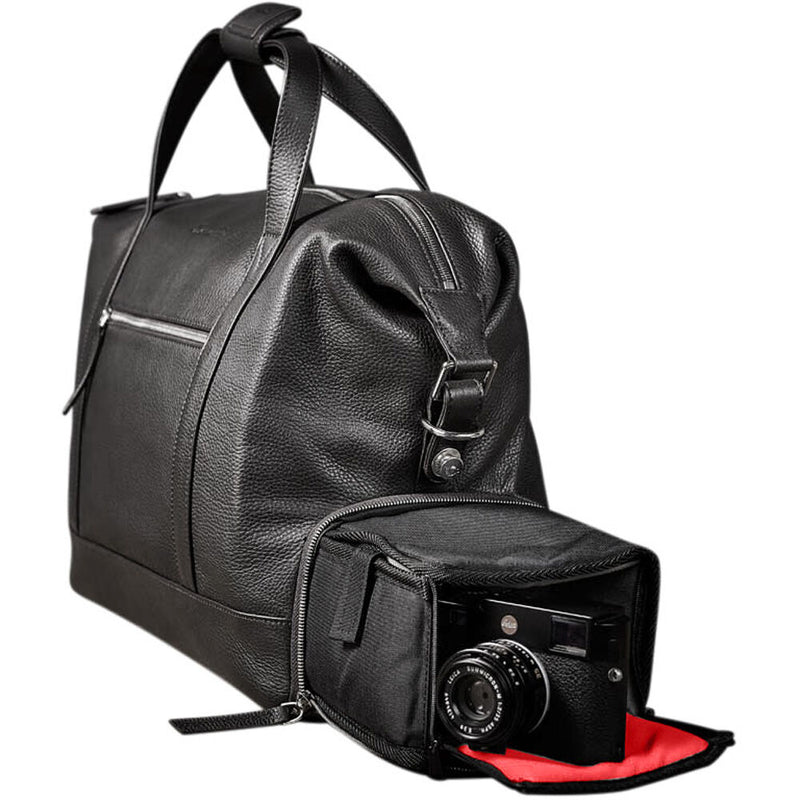 Oberwerth Weekender Nelson S Red Dot Edition Leather Camera Bag (Black/Red)