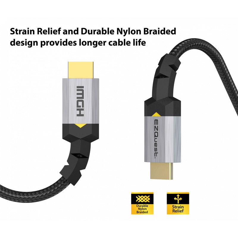 EZQuest Braided Ultra-High Speed HDMI Cable with Ethernet (7.2')