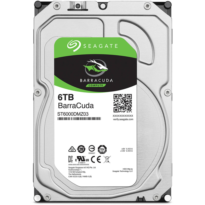 Seagate 6TB BarraCuda SATA III 3.5" 5400 rpm Internal HDD (OEM Packaging)