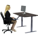 Uncaged Ergonomics Rise Up 2-Stage Electric Height-Adjustable Standing Desk (60 x 30", Gray/Black)