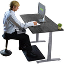 Uncaged Ergonomics Rise Up 2-Stage Electric Height-Adjustable Standing Desk (60 x 30", Gray/Black)