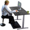 Uncaged Ergonomics Rise Up 2-Stage Electric Height-Adjustable Standing Desk (60 x 30", Gray/Black)