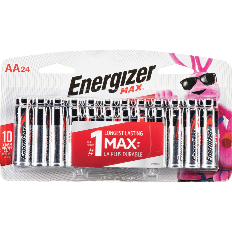 Energizer Max AA Alkaline Batteries (1.5V, 24-Pack)