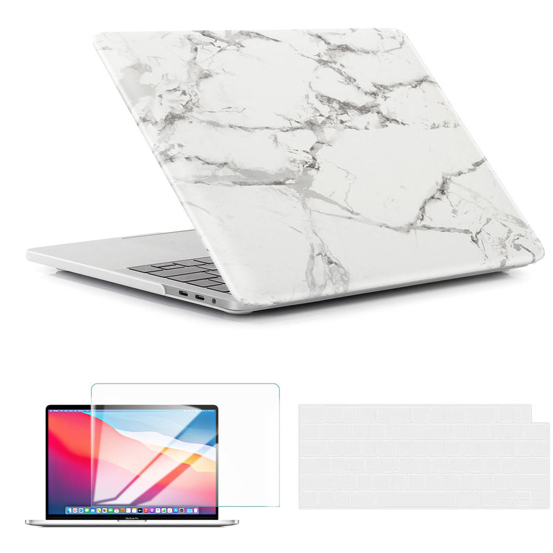 TechProtectus Colorlife Hard-Shell Case for 14.2" MacBook Pro (White Marble)