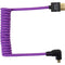 Kondor Blue Gerald Undone Braided Coiled High-Speed Right-Angle Micro-HDMI to HDMI Cable for Canon R5 & R6 Cameras (Limited Purple Edition, 12 to 24")