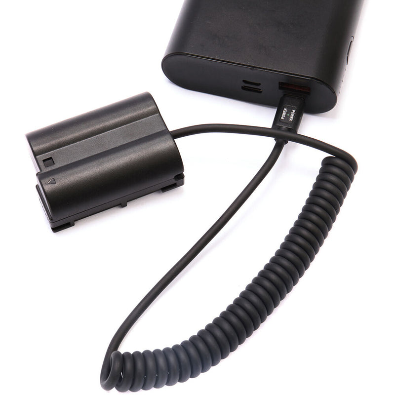 DigitalFoto Solution Limited Nikon EN-EL15 Dummy Battery + USB Type-C Coiled Power Cable