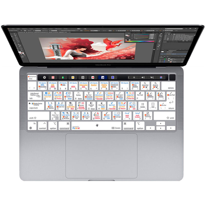 KB Covers 3-in-1 Photoshop, Illustrator, and InDesign Keyboard Cover for MacBook Air 13" (2020 and Later)