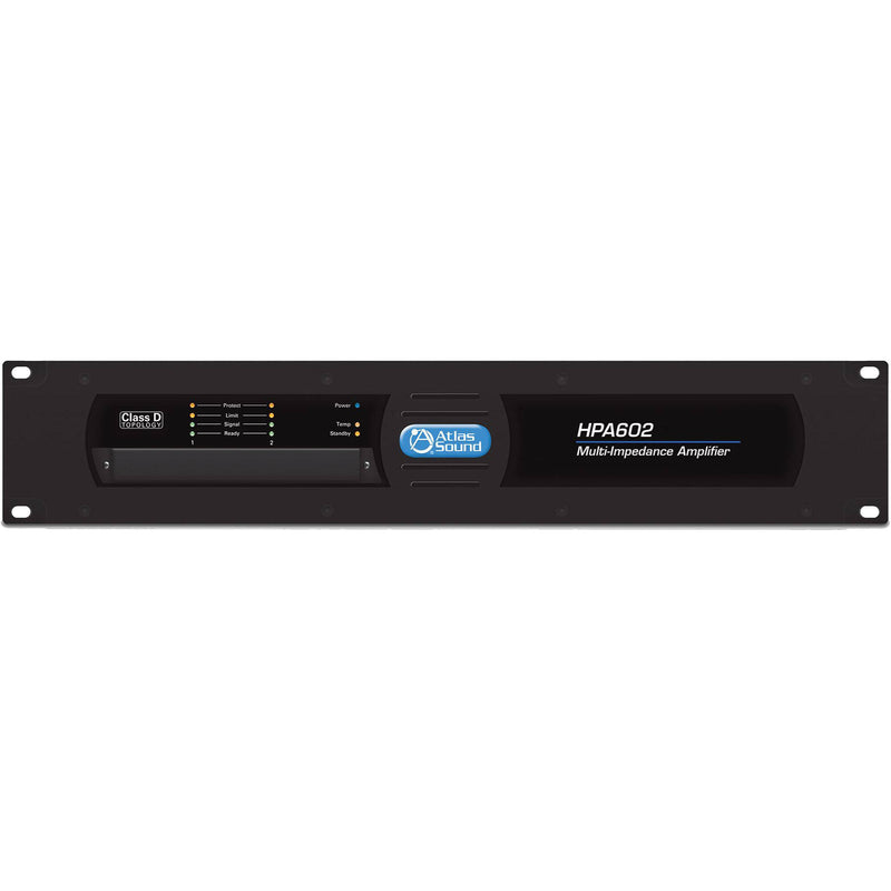 Atlas Sound HPA602 Dual-Channel 600W Commercial Amplifier (Black, 2 RU)