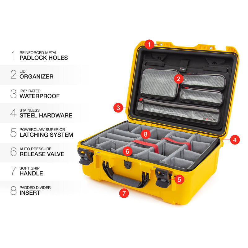 Nanuk 940 Pro Photo Kit/Camera Case (Yellow)