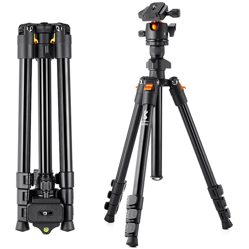 K&F Concept BI234M Lightweight Magnesium Travel/Vlog Tripod with Ball Head