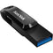 SanDisk 256GB Ultra Dual Drive Go 2-in-1 Flash Drive (Black)